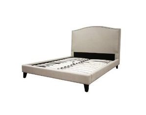 Baxton Studio Aisling Cream Fabric Platform Bed - Queen Size