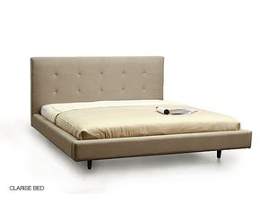 Baxton Studio Margo Natural Fabric Queen Size Platform Bed