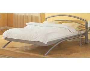 Union Square Glossy Silver Platform Bed