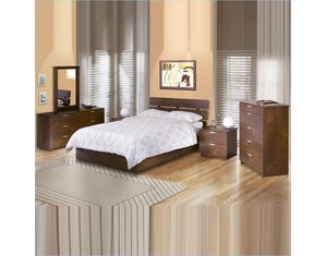 Nexera Nocce 5 Piece Platform Bedroom Set
