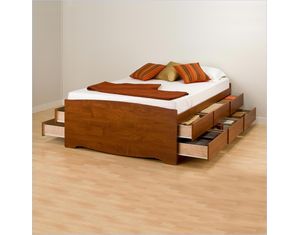Prepac Monterey Tall 12 Drawer Storage Platform Bed