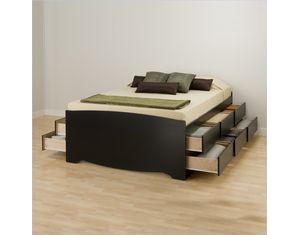 Prepac Sonoma Tall 12 Drawer Storage Platform Bed