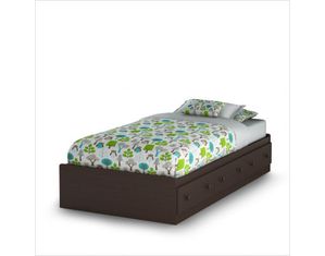 South Shore Chocolate Summer Breeze Country Twin Mates Bed (39