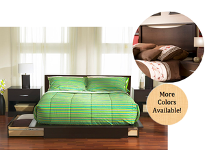 South Shore Back Bay Step One Platform Bed with Headboard - 2 FREE Underbed Drawers!