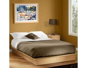 South Shore Natural Maple Step One Contemporary Queen Platform Bed (60