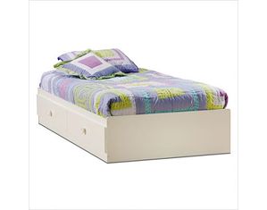 South Shore Pure White Sand Castle Country Twin Mates Bed (39