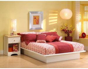 South Shore Pure White Step One Contemporary Full Platform Bed (54