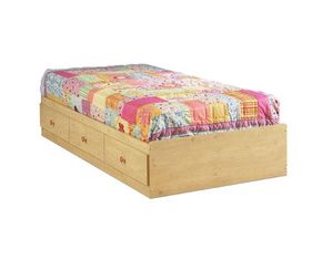 South Shore Romantic Pine Lily Rose Country Twin Mates Bed (39