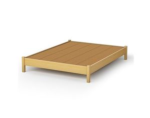 South Shore Step One Natural Maple Platform Bed