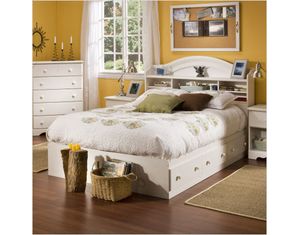 South Shore Vanilla Cream Summer Breeze Country Full Mates Bed (54