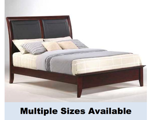 Accent Furniture Arlington Leather Panel Sleigh Bed