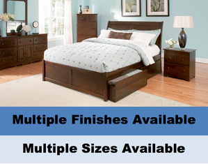 Atlantic Furniture Bordeaux Platform Bed with Flat Panel Footboard