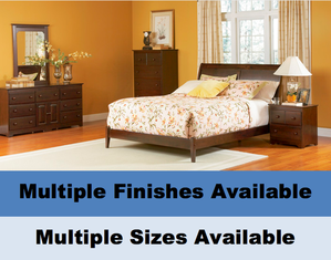 Atlantic Furniture Bordeaux with Open Footrail Platform Bed