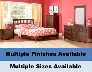 Atlantic Furniture Brooklyn Platform Bed with Open Footrail