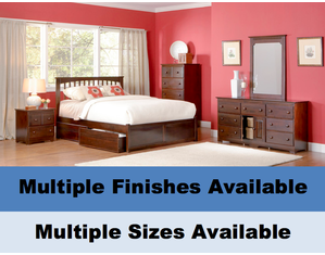 Atlantic Furniture Brooklyn Platform Bed with Flat Panel Footboard