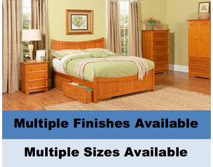 Atlantic Furniture Manhattan Platform Bed with Matching Low Footboard