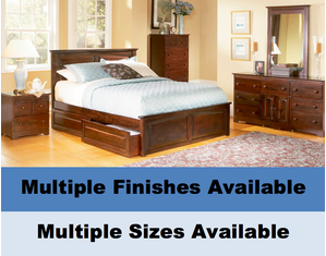 Atlantic Furniture Monterey Platform Bed with Raised Panel Footboard