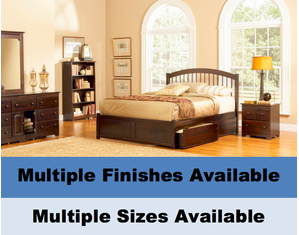 Atlantic Furniture Windsor Platform Bed with Flat Panel Footboard