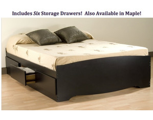 Prepac Sonoma 6 Drawer Storage Platform Bed