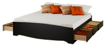 King   Storage Drawers on Bed   Prepac King Platform Storage Bed With Drawer From The Platform