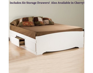 Prepac Monterey 6 Drawer Storage Platform Bed