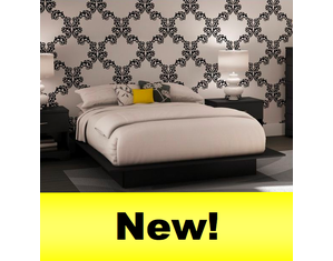 South Shore Maddox Black Platform Bed