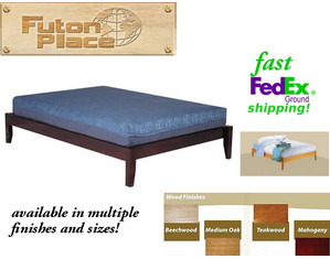 The Futon Place Nagel Platform Bed Medium Oak - BEST SELLER! Best Price and Value!