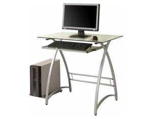 Walker Edison Glass Computer Desk