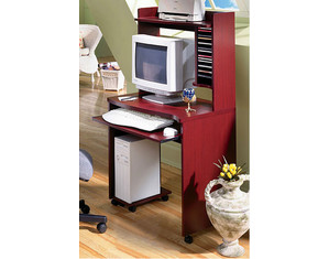 Nexera Mahogany Dolce Vita Mobile Computer Cart
