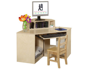 Steffy Wood SWP1358 Corner Computer Desk - Fast FREE FedEx Shipping!