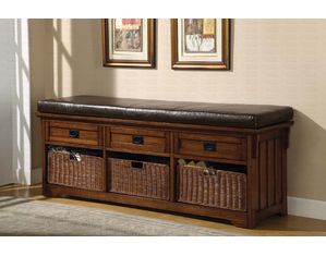 Union Square Rustic Brown Long Bench