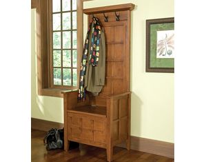 Home Styles Furniture Mini Hall Tree and Storage Bench - Free FedEx Shipping!