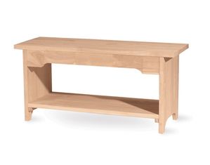 International Concepts Unfinished Brookstone Bench
