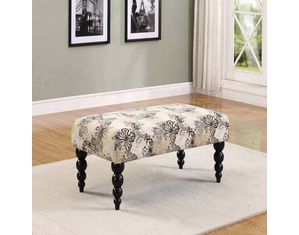 Linon Home Decor Products Claire Butterfly Fabric Bench