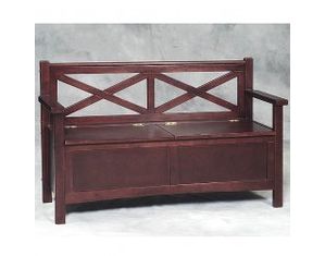 Linon Home Decor Products Double X Back Bench