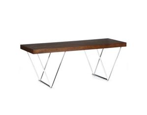 SEI Bristol Espresso and Chrome Bench