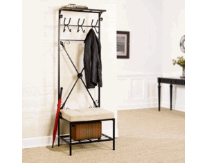SEI Entryway Storage Rack Bench Seat