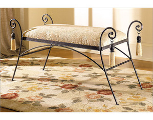 Powell Garden District Upholstered Indoor Bench - Fast FREE FedEx Shipping!