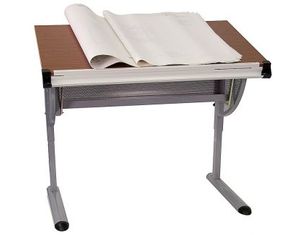 Flash Furniture Adjustable Drawing And Drafting Table with Pewter Frame