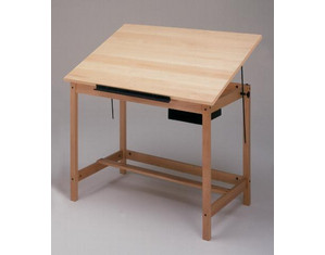 Mayline Group Forester Wood Four-Post with Footrest Table