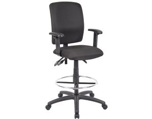 Boss Chair B1636 Multi-Function Drafting Chair With Arms