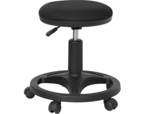 Flash Furniture Black Ergonomic Stool With Foot Ring