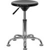 Save  on Black Plastic Adjustable Stool with Brushed Aluminum Heavy Duty Base at The Drafting Table Store