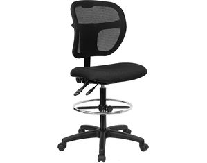 Flash Furniture Fabric and Mesh Drafting Stool