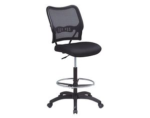 Office Star Deluxe Air Grid Back Drafting Chair with Mesh Seat and Adjustable Footring