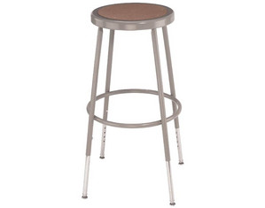 National Public Seating 6200 Series Heavy Duty Lab Adjustable Stool with Hardboard Seat - Fast FREE FedEx Shipping!