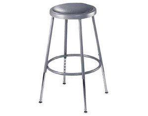 National Public Seating 6400 Series Lab Adjustable Stool with Padded Seat