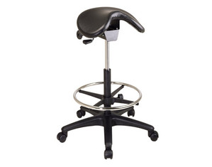 Office Star Backless Stool with Saddle Seat