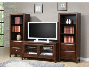 Union Square Norm Walnut 3 Piece Entertainment Center