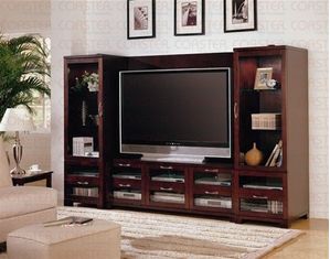 Union Square Seeley Dark Wood Entertainment Center with Drawers